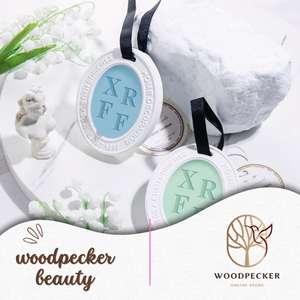 Chic Monogram Aromatherapy Disks - Customizable Fragrance Decor for Home & Vehicle Woodpecker Beauty