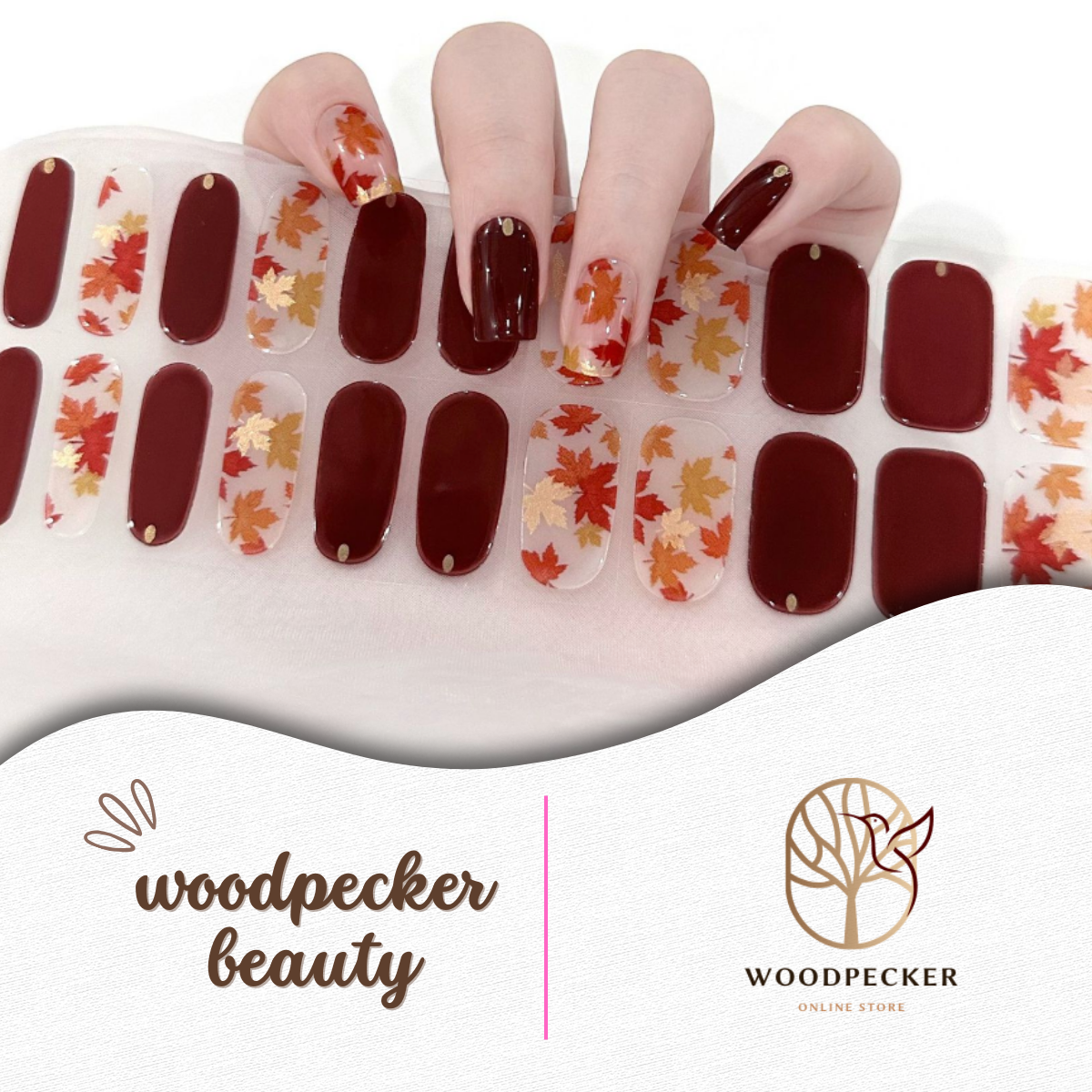 Woodpecker|Maple leaf Nails