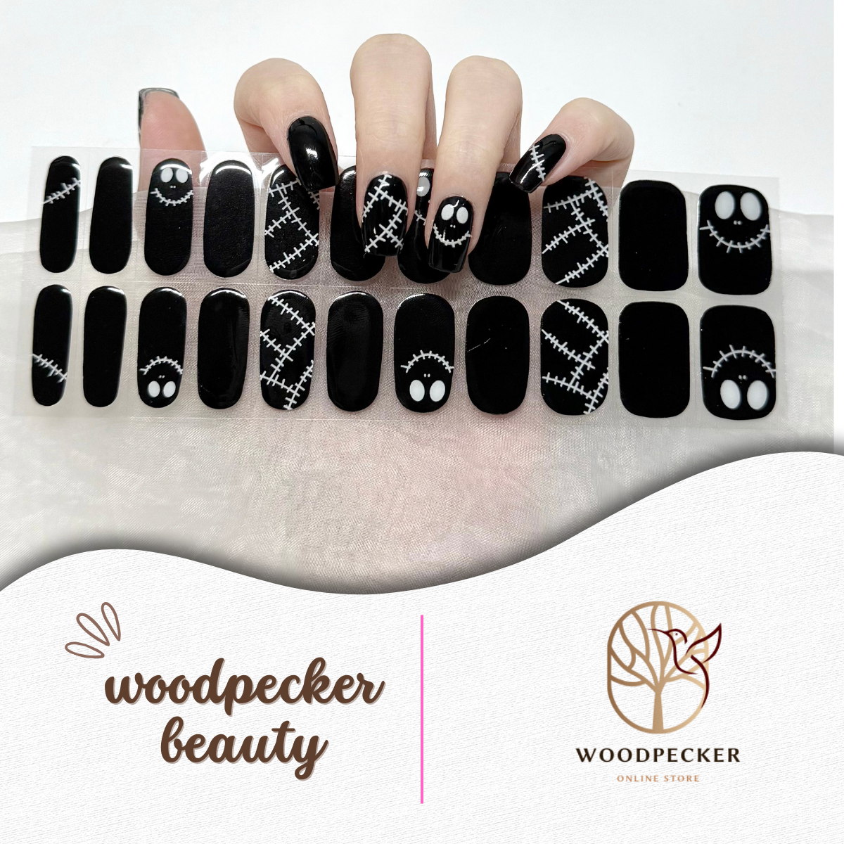 Woodpecker|Halloween Nail stickers Creepy (Glow in the Dark) Woodpecker Beauty