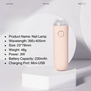 Mini Sized UV Nail Lamp keychain Woodpecker Beauty