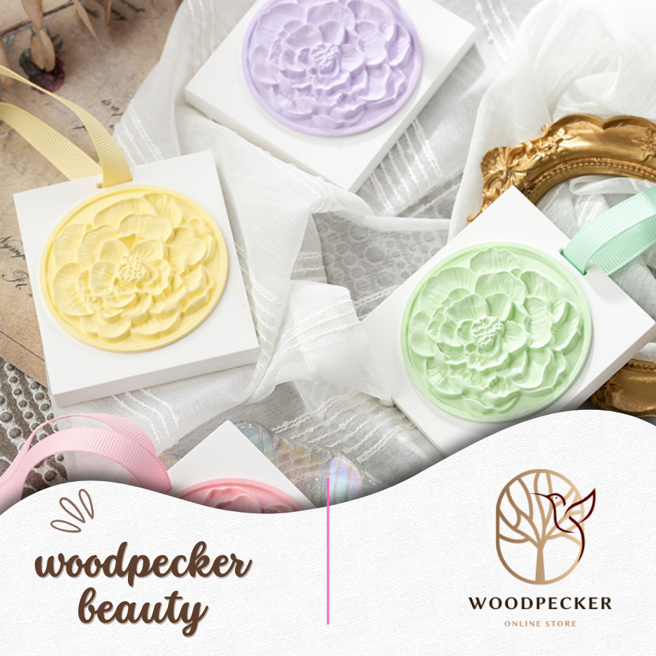 Hanging Scented Ceramic for Drawers and Closets Fresh Scents Car Air Freshener Woodpecker Beauty