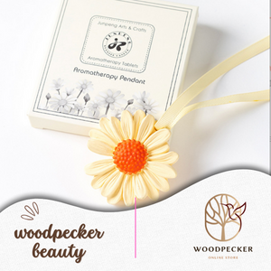 Vibrant Daisy Aromatherapy Pendants - Scented Hanging Decor for Home and Car" Woodpecker Beauty