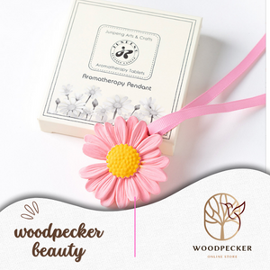 Vibrant Daisy Aromatherapy Pendants - Scented Hanging Decor for Home and Car" Woodpecker Beauty