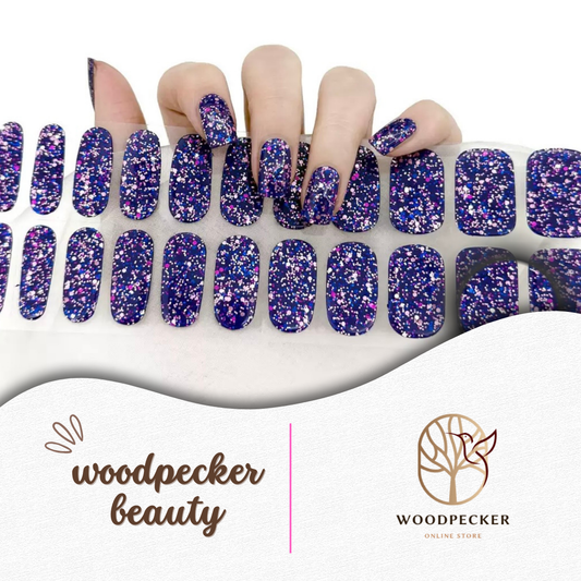 Woodpecker|Purple Glitter Nail Stickers Woodpecker Beauty
