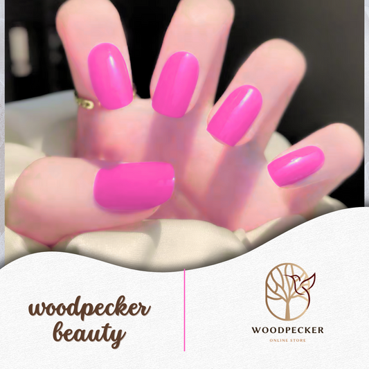 Woodpecker| Solid Nail Sticker Hot Pink