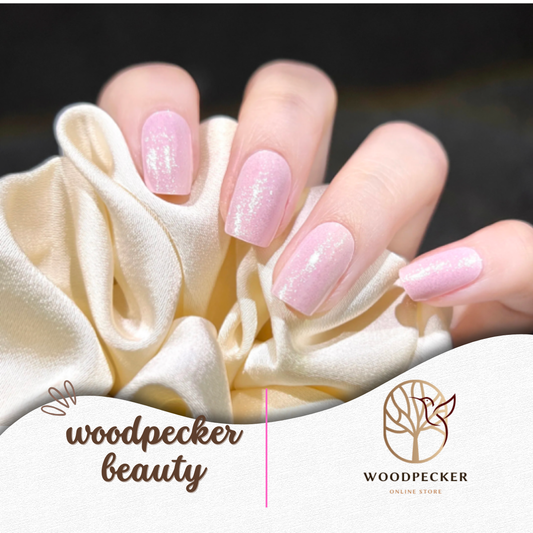 Woodpecker| iridescent Pink Nail Stickers