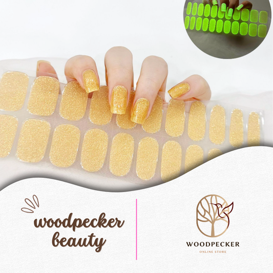 Woodpecker| Glow in the Dark Nail Stickers Orange