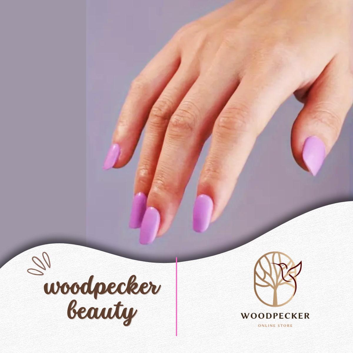 Elegant Everyday purple nail gel stickers