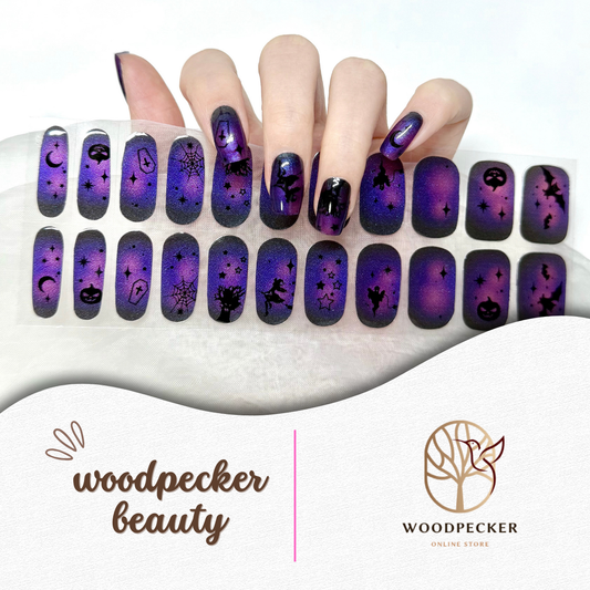 Woodpecker|Halloween Nail stickers Witch & Pumpkin Woodpecker Beauty