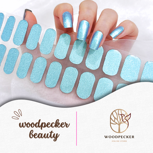 Woodpecker|Solid Nail Sticker Shimmer Blue