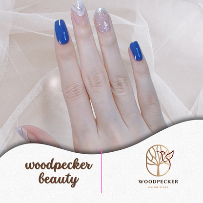 Woodpecker| Nail sticker Design Blue Style Woodpecker Beauty