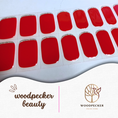 Woodpecker| Reverse French Tip Nail Stickers Woodpecker Beauty