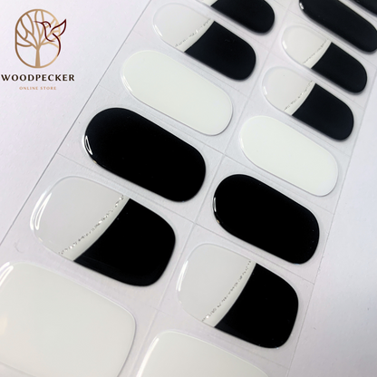 Woodpecker|Black & White Contrast Nail Stickers Woodpecker Beauty