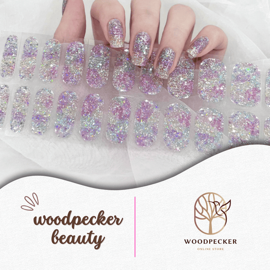 Woodpecker|Glitter Nail sticker purple 2