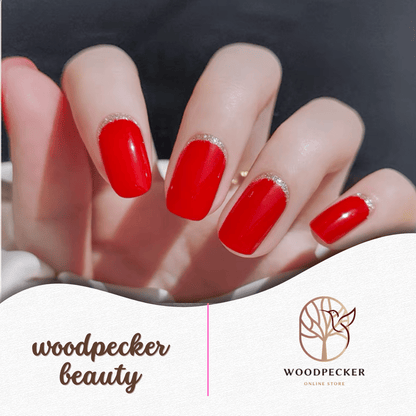 Woodpecker| Reverse French Tip Nail Stickers Woodpecker Beauty